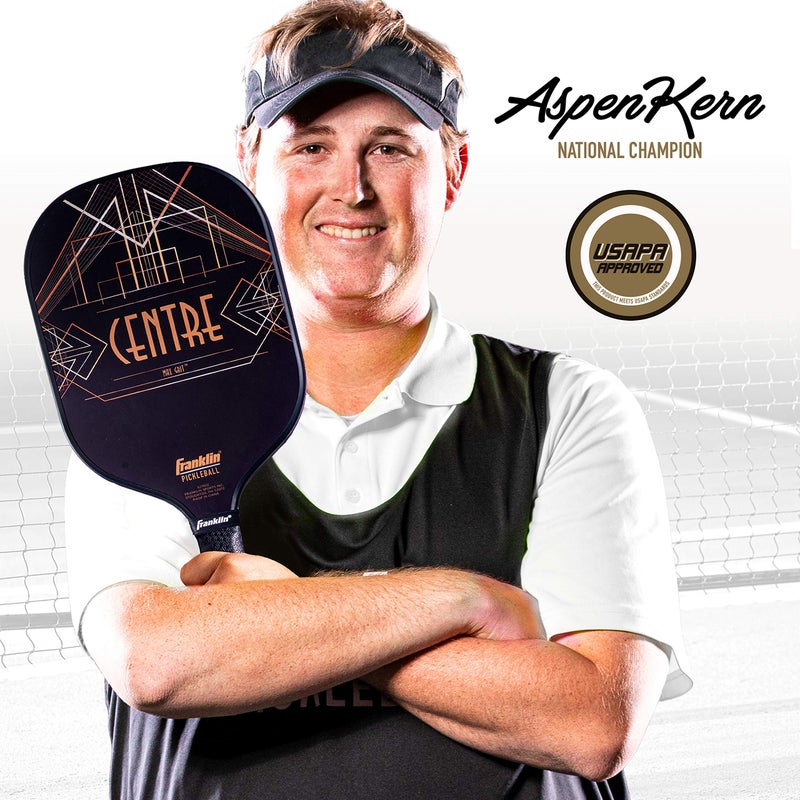 Franklin Sports Pro Pickleball Paddle - Pro Tournament Pickleball Paddle with Extra Grip MaxGrit Technology - Aspen Kern Centre Pickleball Paddle - Image 5